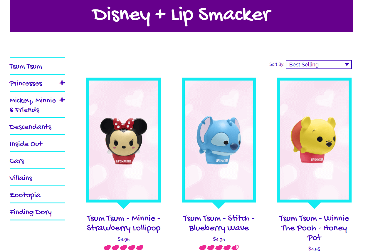 Lip Smacker优惠码2018 黑五全线迪士尼卡通润唇膏额外5折促销满额免邮